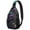Psychedelic Halloween Pattern, variant on Sling Backpack,Pink Hued Cute Halloween Ghosts Pattern Sling Bag with Water Bottle Holder,Waterproof Sling Bag for Men/Women with Headphone Jack for Hiking,Travel