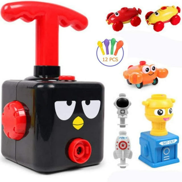 Divertido coche propulsado por globos para niños, globo de energía inercial, coche, globo DIY, coche eléctrico, experimento científico, juguete de inteligencia para niños, mango de color aleatorio