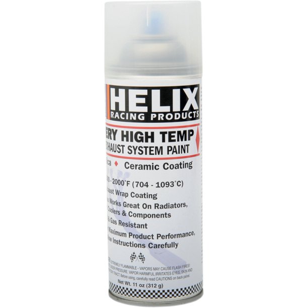 Helix Racing Products HighTemperature Exhaust Paint Satin Clear 165