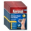 Kerasal Nighttime Intensive Repair Foot Masks, Foot Mask for Cracked Heels and Dry Feet, Six Pairs