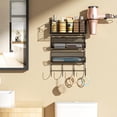 thumbnail image 2 of Organizador de herramientas para el cabello VITVITI, soporte de pared metálico con estante de 3 niveles, 2 of 6