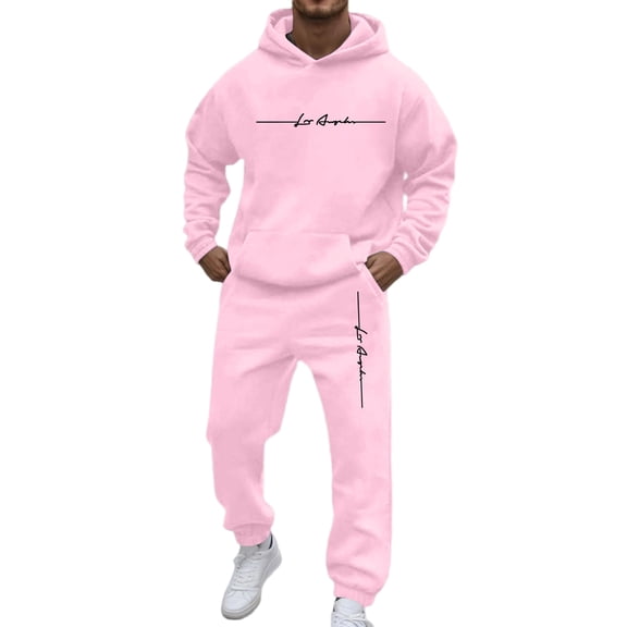 Fabrcox M-5XL Sweatsuits for Men 2 Piece Fleece Lined Mens Hoodie and Jogger Set Causal Athletic Gym Sweatshirt Joggers Mens Track Suit Set 4XL