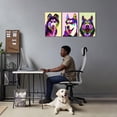 thumbnail image 4 of FCCUYE 3-Piece Colorful Dog Canvas Wall Art - Pop Animal Wall Decor for Home, Bedroom - Ready to Hang (16''Wx24''Hx3), 4 of 6
