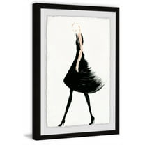Brushed Black Dress Framed Painting Print