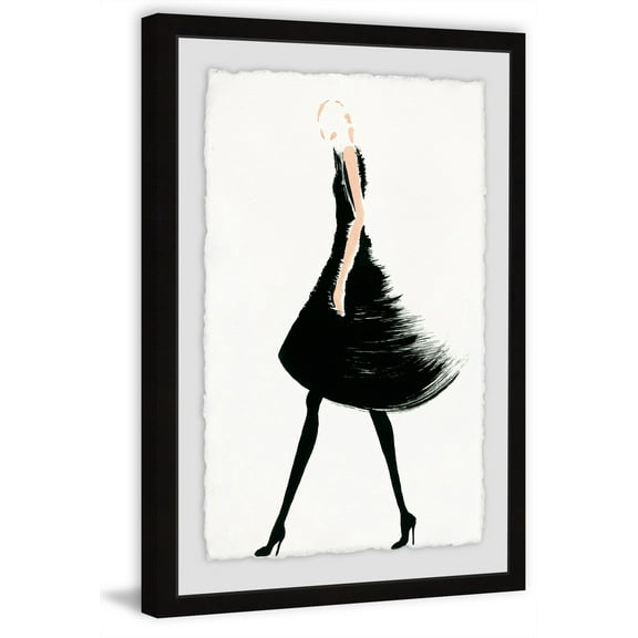 Brushed Black Dress Framed Painting Print