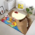 thumbnail image 1 of Doce animales del zodiaco chino pintura alfombra sala de estar área grande negro suave Boho decoración del hogar100x120cm (39x47 pulgadas)100x120cm (39x47 pulgadas) zhangmengya unisex, 1 of 2