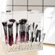 thumbnail image 4 of Makeup Brush Holder With Dustproof Lid, White Pearls, Acrylic Clear Makeup Brush Organizer With 3 Compartment, Large Cosmetic Brush Storage Box Case F, 4 of 5