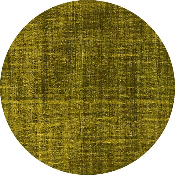 Ahgly Company Indoor Round Persian Yellow Bohemian Area Rugs, 5' Round