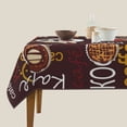 thumbnail image 3 of Wukai A Cup Of Black Coffee On A Saucer Waterproof Tablecloth for Kitchen Dining, Fits Square Tables for 2-4 Seats -54"x54", 3 of 7