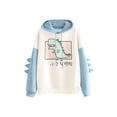 thumbnail image 1 of FOCUSNORM Mode Décontractée pour Femmes Sweat à Capuche Imprimé Dinosaur Manches Longues, 1 of 6