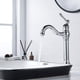 thumbnail image 3 of Grifo de baño alto, grifo mezclador de lavabo giratorio de 360°, grifo de baño clásico retro, grifo de lavabo de latón, negro, 3 of 5