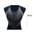 thumbnail image 5 of Versatile Rhinestone Chest Chain Multi Layer Design Lightweight Body Chain Women Statement Body Accessory, 5 of 6