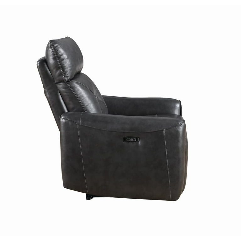 Jupiter Upholstered Power 2 Recliner Charcoal Walmart