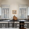 thumbnail image 2 of Gray Abstract Oil Painting Kitchen Curtains - Vintage Tier Cafe Curtains for Bathroom Living RV Rod Pocket Window Drapes 36 Inch 2 Panels Set 28"x36" Window Treatment Tiers, 2 of 4