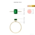 thumbnail image 5 of ANGARA Lab Grown 1 Ct Emerald-Cut Emerald Hidden Halo Classic Engagement Ring for Women in 14K Yellow Gold (Size-7x5mm) | May Birthstone, Anniversary, Jewelry Gift for Women | Lab-Grown Emerald Ring, 5 of 9