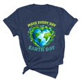 thumbnail image 3 of Women's Earth Day Shirt Daily Earth Day Shirt Natural Graphic T Shirt Casual Short Sleeved Top, 3 of 3