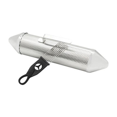 Guiro Instrument Musical Training Tool Easy to Party Adults Metal Sand Cylinder Metal 15.7inch with Scraper Toy Gifts for Party Concerts