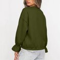 thumbnail image 6 of Mifsaly Womens Crew Neck Sweatshirts Flare Sleeve Ruched Solid Elastic Hem Casual Shirts Loose Fit Soft Comfortable Pullover Tops, 6 of 8