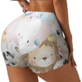 thumbnail image 2 of Vsdgher Cute Animals print Workout Shorts for Women Seamless Soft Smooth Gym Yoga Scrunch Active Exercise Fitness Shorts, 2 of 8