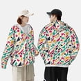 thumbnail image 4 of Daiia Colorful Spots UPF 50+ Sun Protection Hoodie Jacket Lightweight Long Sleeve Sun Shirt for Women Men with Pocket Hiking Outdoor-Large, 4 of 7