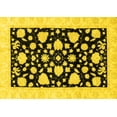 thumbnail image 1 of Ahgly Company Machine Washable Indoor Rectangle Oriental Yellow Traditional Area Rugs, 7' x 10', 1 of 4