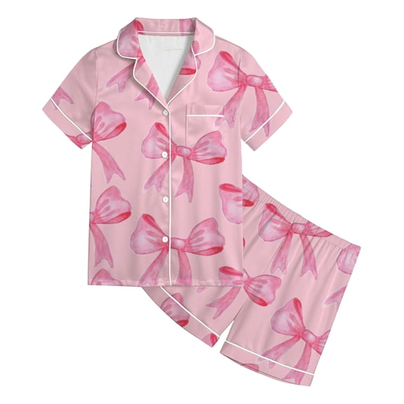 Girls Cozy Two Piece Long Sleeve Wear Home Sleepover Nightwear Outfit Clothes
