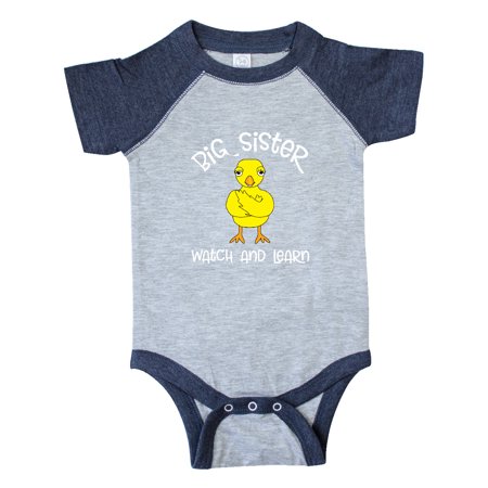 

Inktastic Big Sister Chick White Text Gift Baby Girl Bodysuit