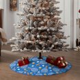 thumbnail image 4 of Xecao Tennis Pattern Christmas Tree Skirt Round Xmas Tree Mat Base Cover for Holiday Home Decorations-30", 4 of 6