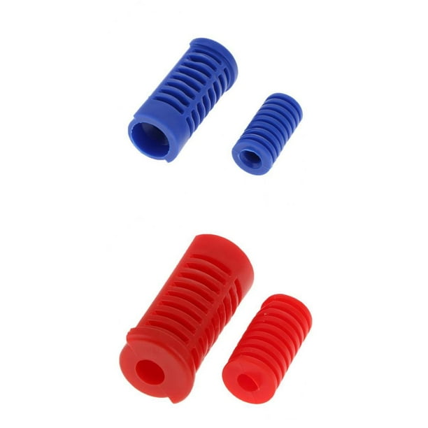 4 Piezas De La Motocicleta Palanca De Cambios Palanca De Goma Cubierta Y Reposapiés Delantero Cojín Azul + Rojo