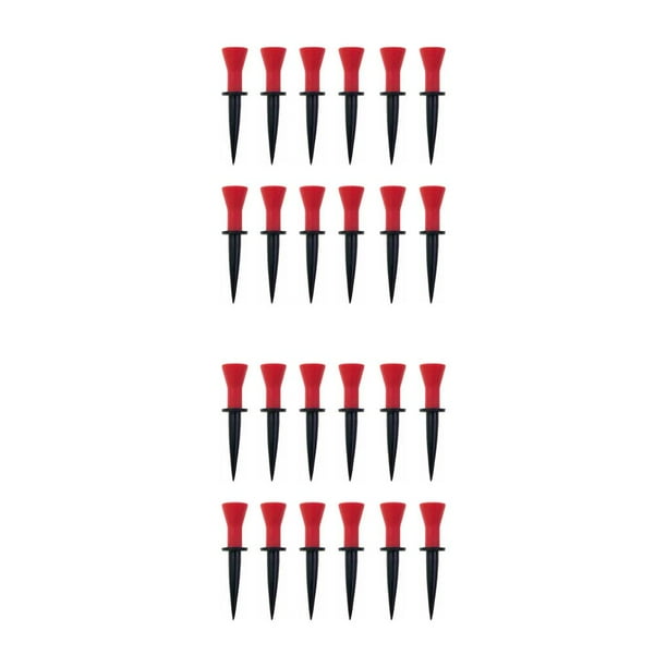 Naiovety 12 piezas de tees de golf, soporte de bolas de plástico, accesorios de práctica, rojo, 58 mm Rojo 58 mm 2piezas