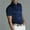 Blue, variant on Mens Polo Shirts Summer Fashion Solid Color Breathable High Spring Lapel Short Sleeved Holiday Wear