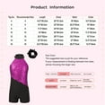 thumbnail image 7 of inhzoy Kids Girls Sequins One Piece Gymnastics Leotards Jumpsuit Jazz Hip Hop Dance Performance Dancewear Hot Pink&Black-A 6, 7 of 7