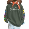 thumbnail image 3 of Maplenight Christmas Sweatshirts for Women Merry Christmas Fleece Pullover Sweatshirts Holiday Vacation Graphic Tees Tops, 3 of 7