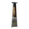 Contemporary Triangle Design Portable Propane Patio Heater with Decorative Variable Flame Stainless Steel
