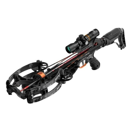 Barnett Crossbows Hyper Raptor BCX Crossbow with Precision Reticle Scope, TriggerTech Trigger, and HyperFlite Quiver (Camo)