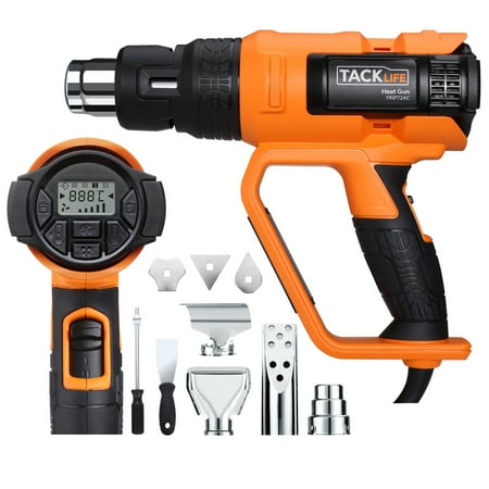 TACKLIFE Heat Gun, 122°F ~1202?(50? ~650?) Heavy Duty Hot Air Gun with LCD Screen Display - HGP72AC