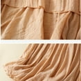 thumbnail image 6 of Huresd Skirts for Women 2024 Linen High Waisted Drawstring Flowy Summer Beach Ruffle Skirt Pink 2XL, 6 of 7