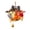 B, variant on Dademeo Halloween Lighted Wreath, Rattan Pumpkin Ghost Bat Door Hanger, Warm LED Spooky Wall Mantel Party Decoration, 9.8 Inches