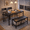 Black-R, variant on 3-Piece Kitchen Table Set for 2, Wooden Dining Table and Chairs with Storage Rack for Small Space, Apartment, Breakfast Nook, Space-Saving, 300lbs, Black