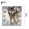 thumbnail image 2 of 10 Inch Wall Clock Battery Operated Silent Clock Decorative for Office, Kitchen, Outdoor, Living RoomWolf Snow Winter Design, 2 of 4