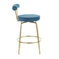 thumbnail image 3 of Rhonda Glam Counter Stool in Gold Metal and Blue Velvet by LumiSource - Set of 2, 3 of 7