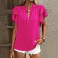thumbnail image 3 of Easter Shirts for Women Plus Size Tops for Women 4X-5X Tunic Womens Tops Puff Short Sleeve Shirts Pleated T Shirts Dressy Casual Business Trendy Summer Tunic Blouse Shirts for Women Long Sleeve Loose, 3 of 6