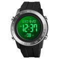 thumbnail image 2 of Mirar Reloj deportivo digital para hombre Modo de hora dual Fecha Semana Reloj despertador Retroiluminación 5ATM Impermeable Relojes de moda para hombre Pulsera para la vida diaria Regalos 1 1, 2 of 5