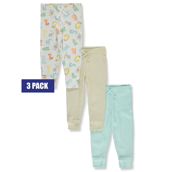 Koala Baby Baby Boys' 3-Pack Alphabet Pants Color: white Size: newborn