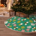 thumbnail image 5 of Rateoe Flying Bees Pattern Christmas Tree Skirt with Ties , Christmas Tree Decorations, Farmhouse Christmas Decor Xmas Holiday Decorations-48", 5 of 6