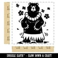 thumbnail image 2 of Luau Hawaiian Bear in Hula Skirt with Lei Square Rubber Stamp Stamping Scrapbooking Crafting - Large 2.75in, 2 of 7