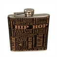 thumbnail image 2 of KuzmarK 6 oz. Leather Flask Set in Rose Wood Presentation Box -  Hip Hop, 2 of 2