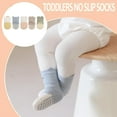thumbnail image 4 of Baby Toddler Grip Socks Non Slip Stripe Seamless Crew Ankle Cotton Socks for Infant Boys Girls, 4 of 6