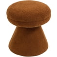 thumbnail image 2 of Meridian Furniture Drum Saddle Faux Shearling Teddy Fabric Ottoman/Stool, 2 of 5