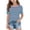 Dark Blue, variant on SROBPTY Kids Girls 4-15 Years Short Sleeve Round Neck Striped Print Puff Sleeve Ruffle Casual Tshirt Top Hot Pink, 14-15 Years